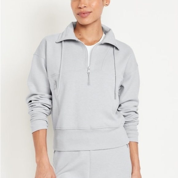 Gray Half-Zip Pullover Sweatshirt - Picture 1 of 6